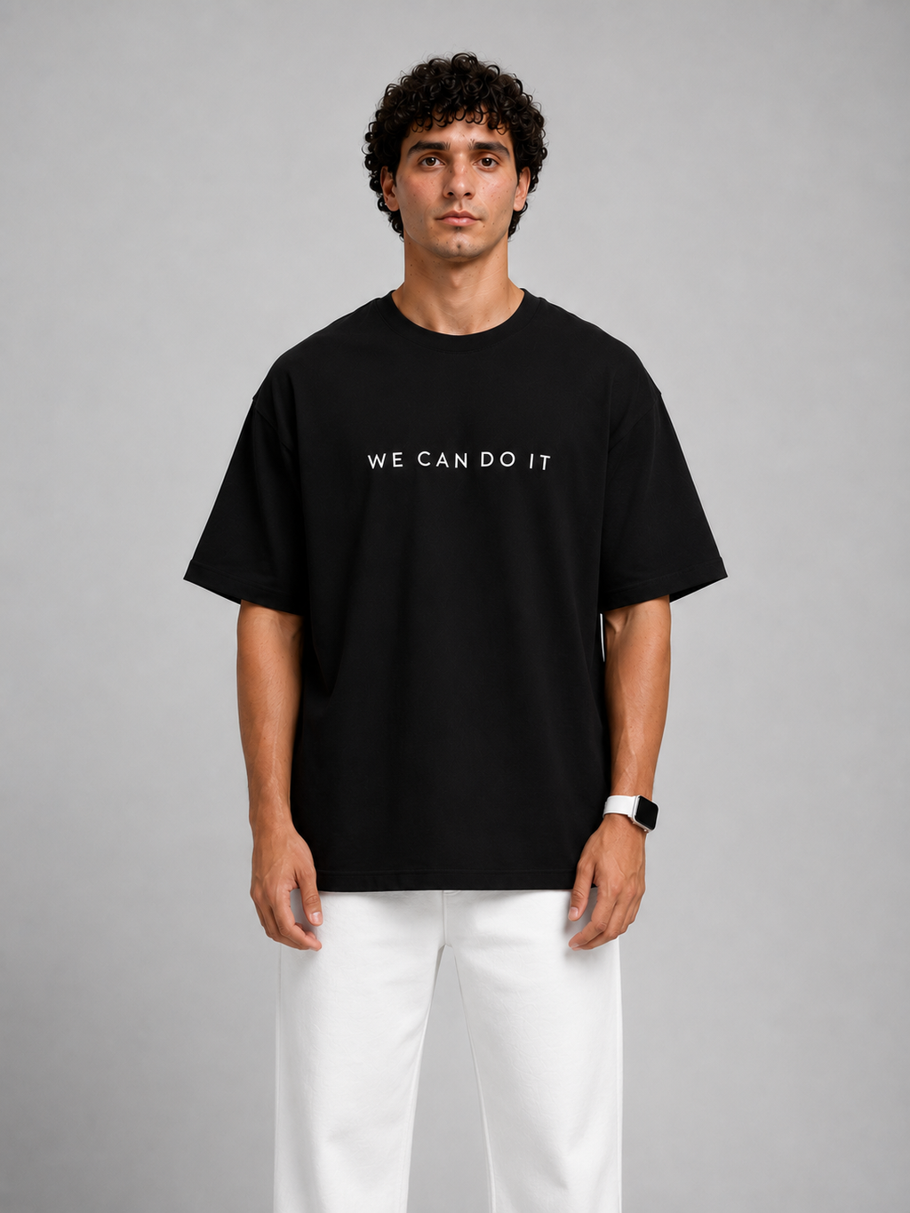 BLACK OVER SIZE T SHIRT