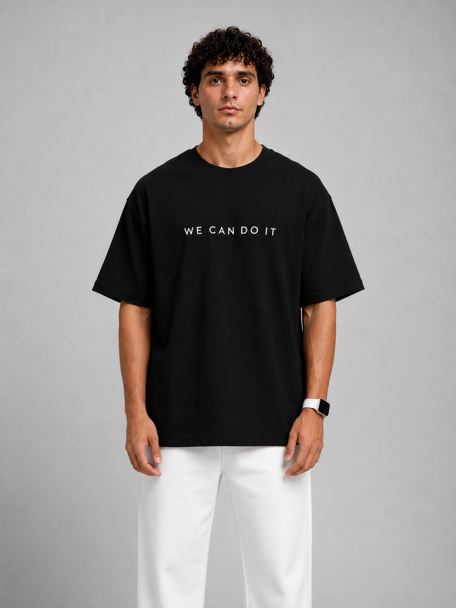 BLACK OVER SIZE T SHIRT