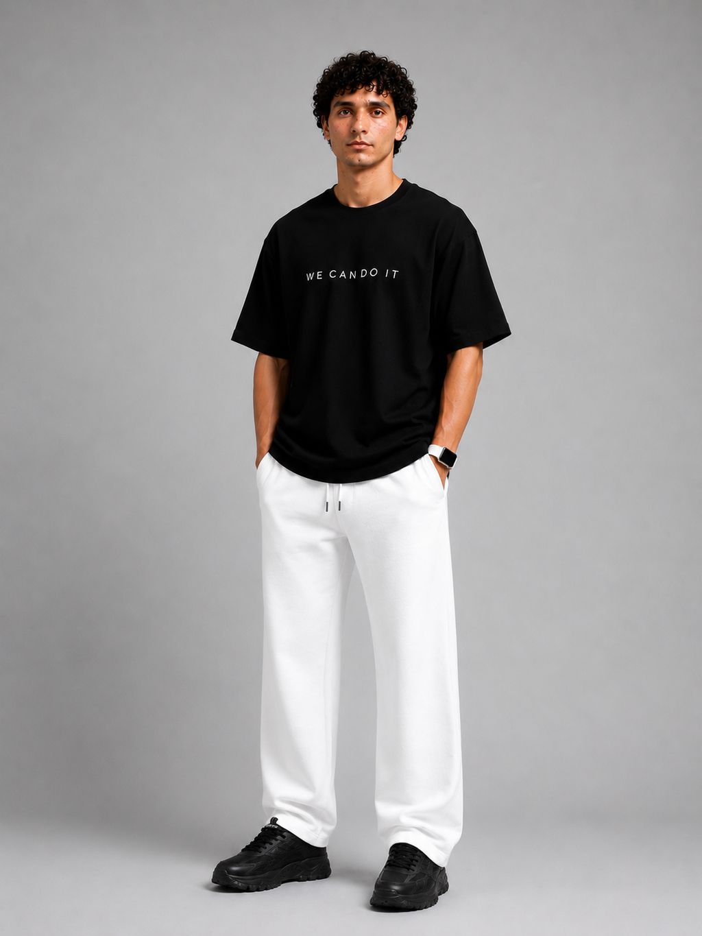 BLACK OVER SIZE T SHIRT