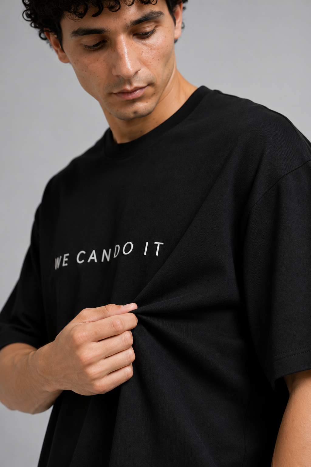 BLACK OVER SIZE T SHIRT