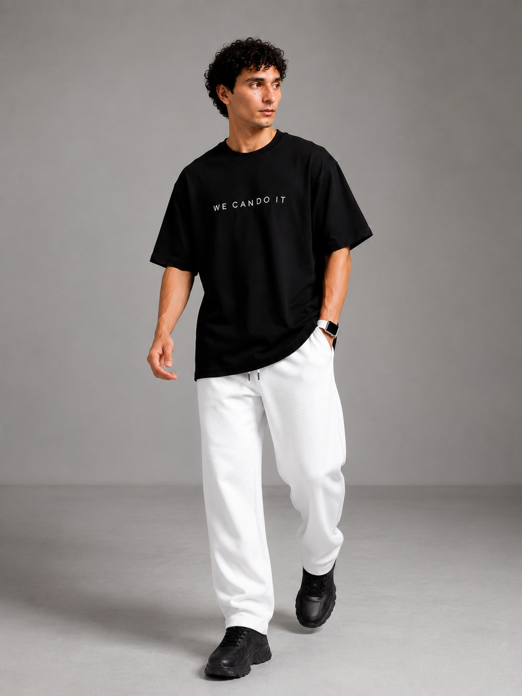 BLACK OVER SIZE T SHIRT