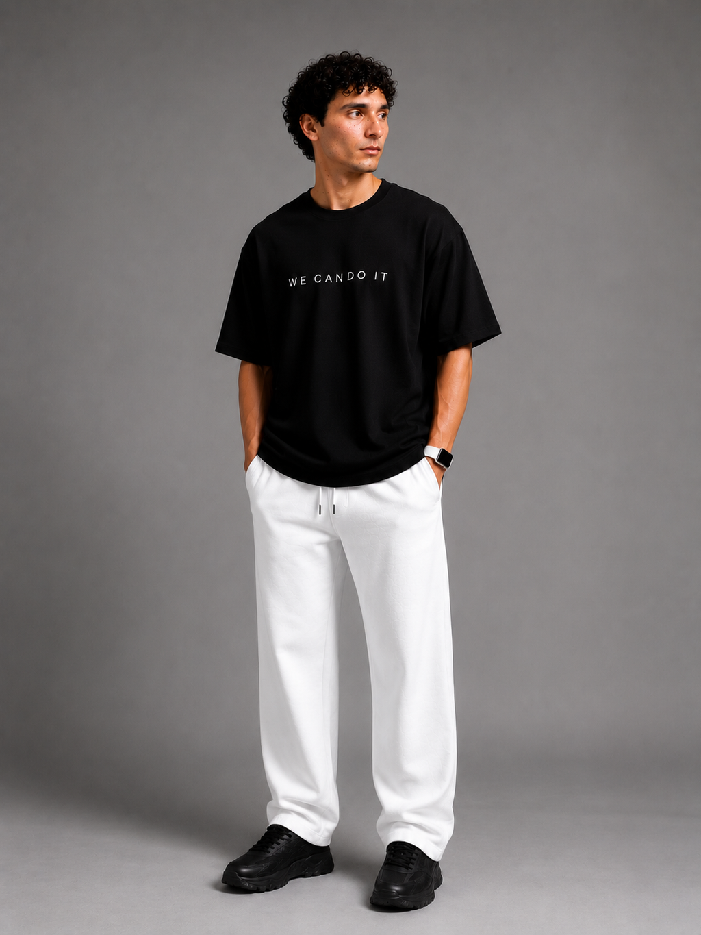 BLACK OVER SIZE T SHIRT
