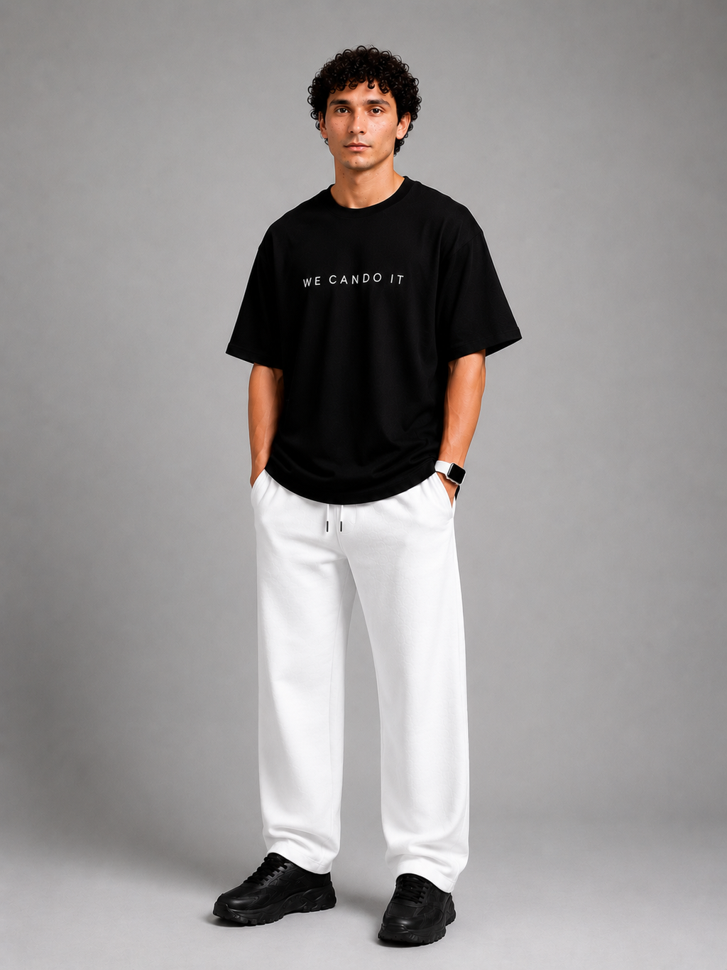 BLACK OVER SIZE T SHIRT